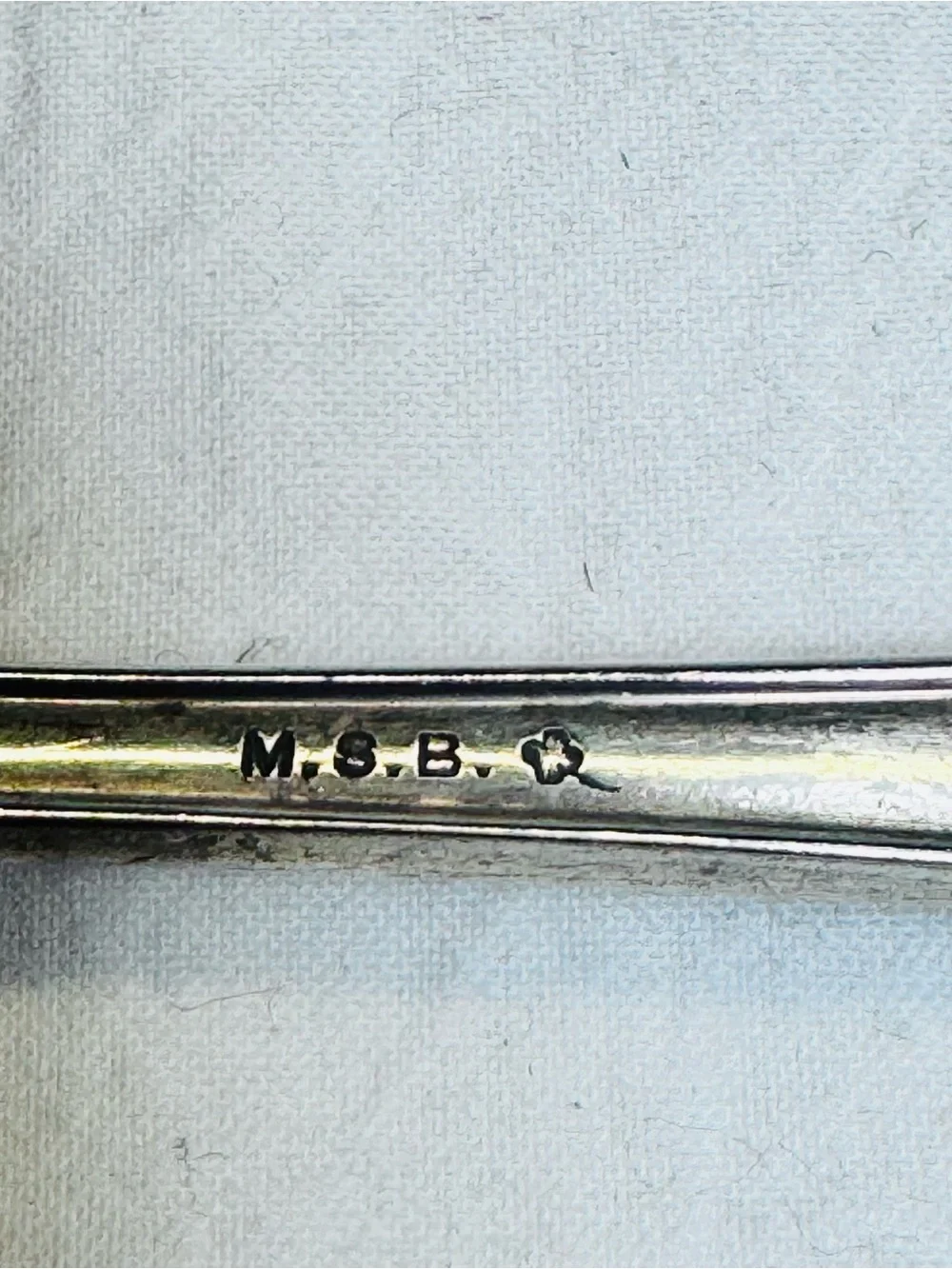 Large Spoon MSB Silverplate server Vintage Silverware 8-3/4